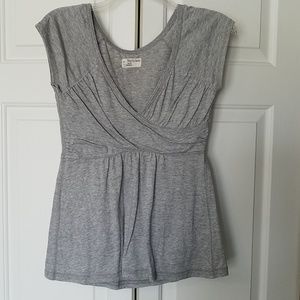 Gray Peasant Top